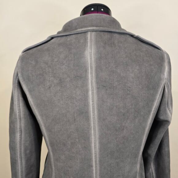 Women's Shinestar Gray Faded Look Suede Cropped Jacket | Size Medium - Picture 7 of 10